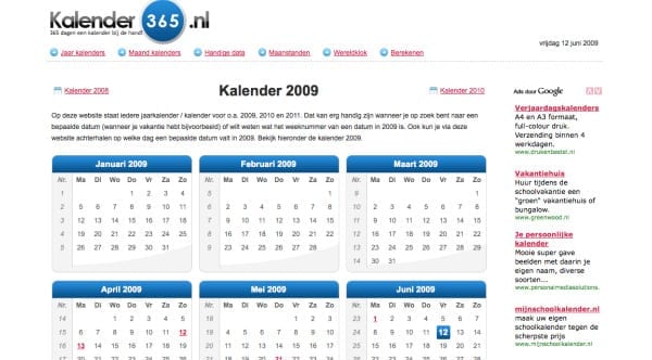  Kalender  2020 Met Weeknummers